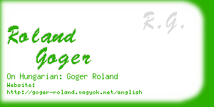 roland goger business card
